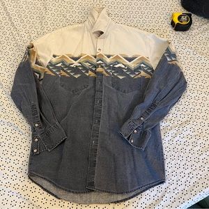 Vintage Western Mountain Shirt medium